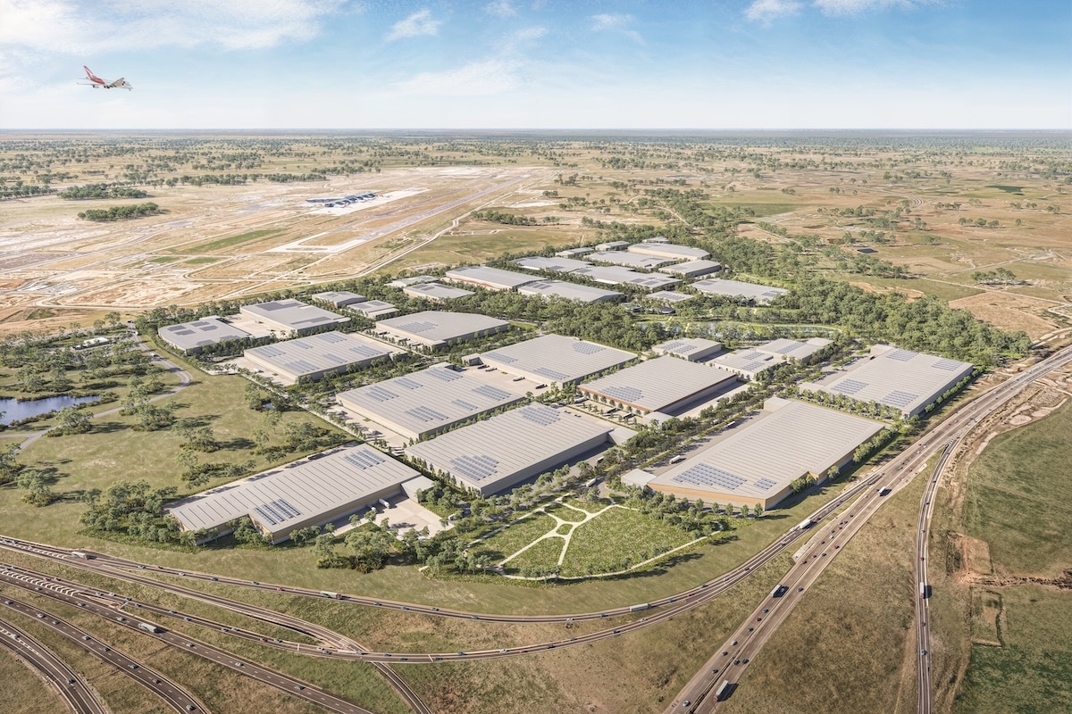 Artist’s impression: Burrah Park is the largest industrial estate approved in the Aerotropolis to date.