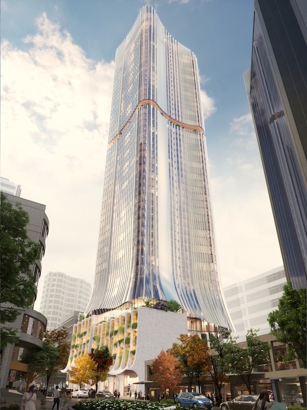 Artist’s impression: The tower will rise to 234 metres.