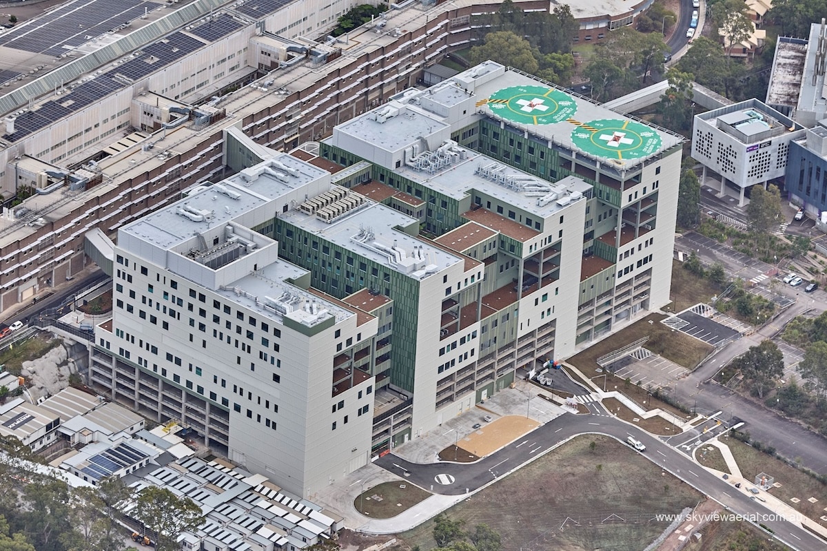 The new Acute Services Building was delivered as part of the $890 million John Hunter Health and Innovation Precinct.