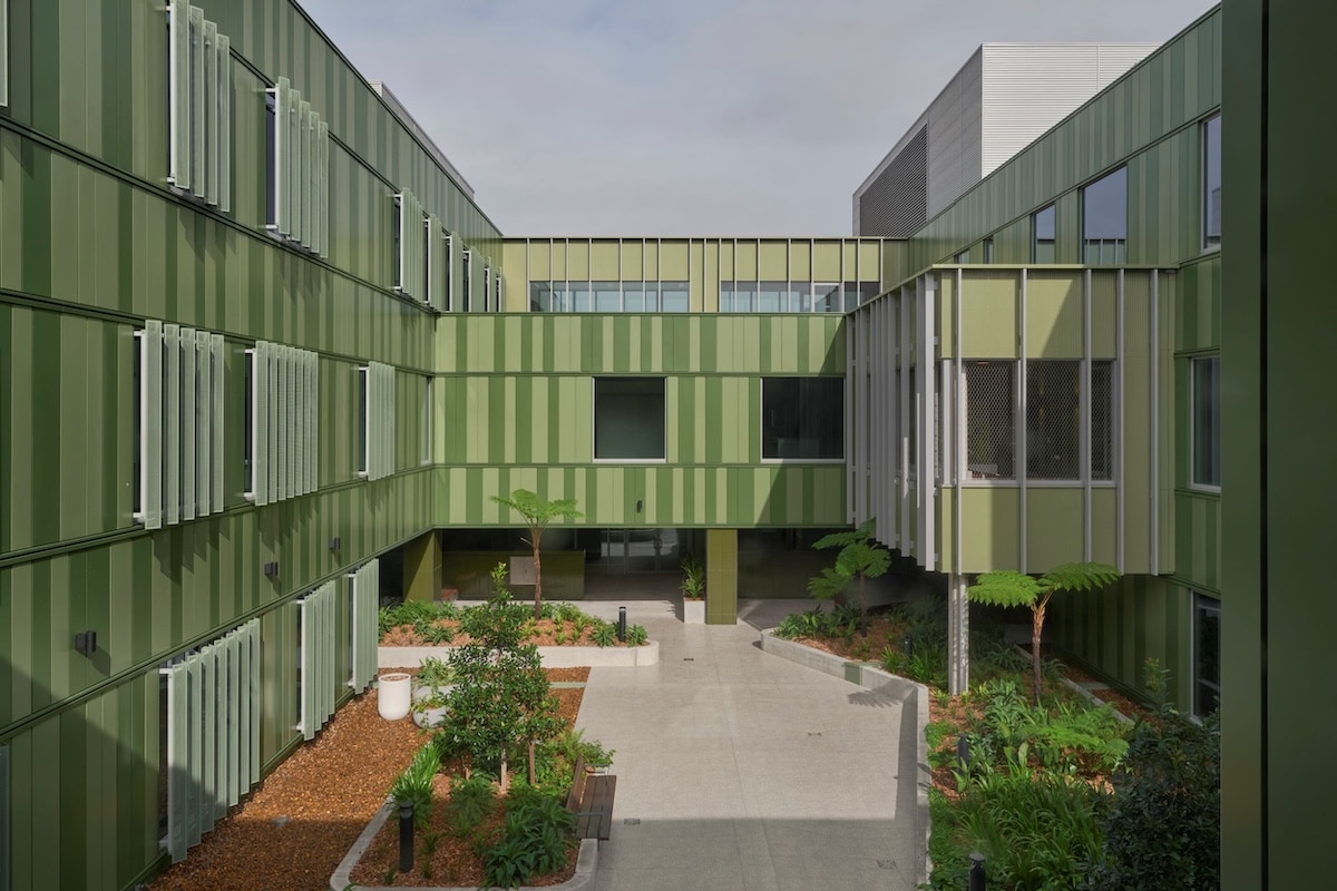 The new building was delivered beside the operational John Hunter Hospital.