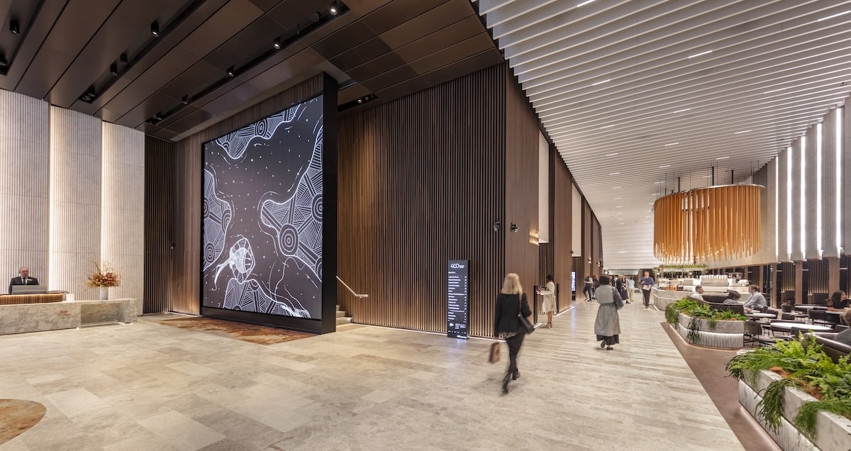 The reimagined ground-floor lobby delivers an upgraded arrival experience with concierge services.