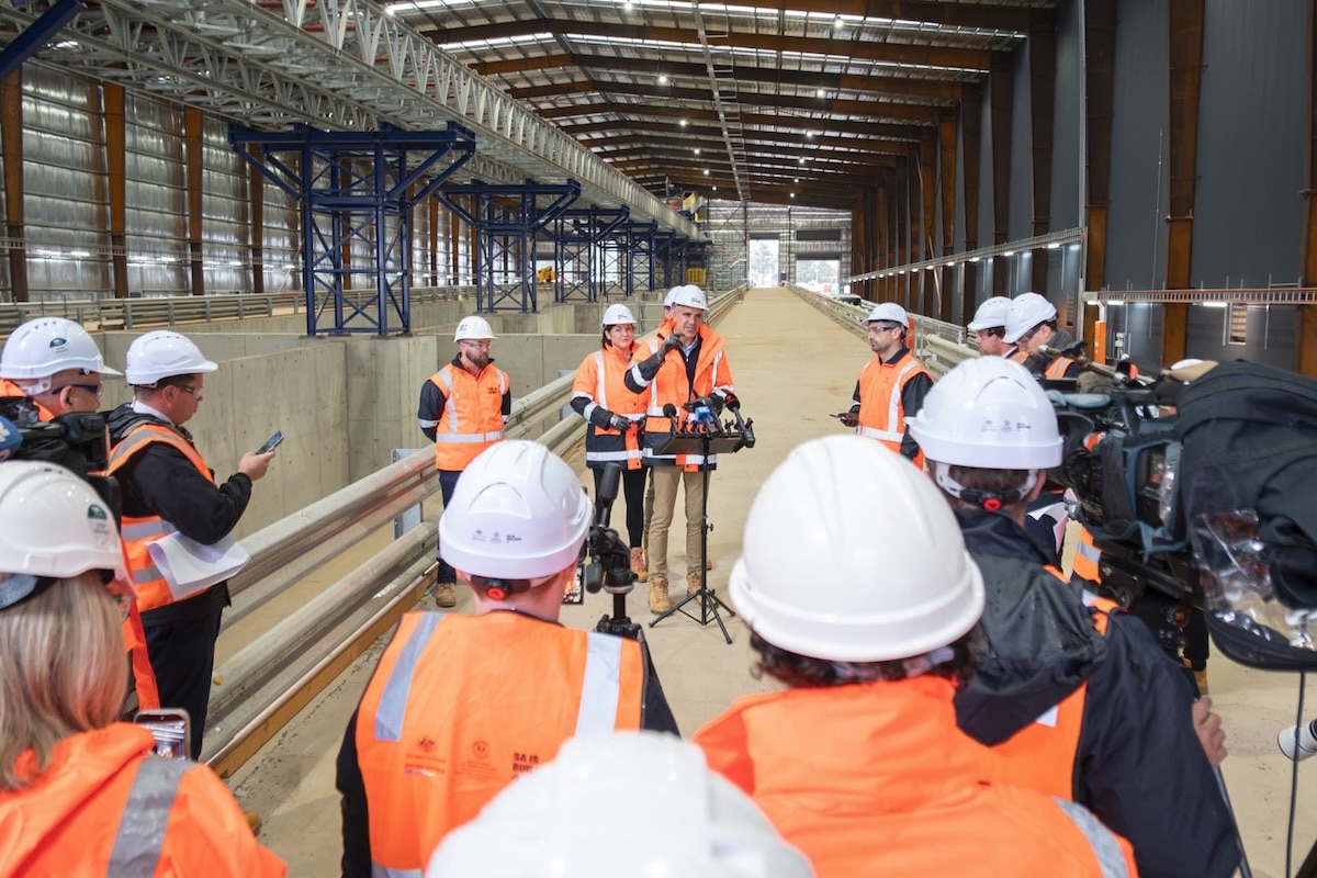 SA Premier Peter Malinauskas visited the T2D project site as tunnelling works got underway.