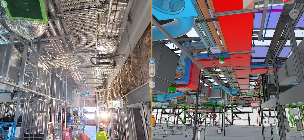 Cupix helps compare site conditions against the coordinated BIM model. (Image: Sarah Constructions)