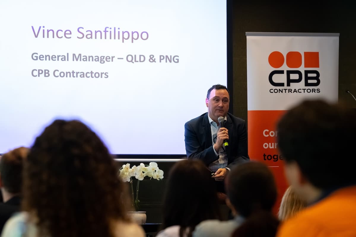 CPB Contractors Queensland general manager Vince Sanfilippo addressed forum participants.