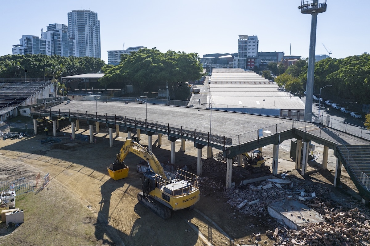 Crews have begun demolition works at Machinery Hill.