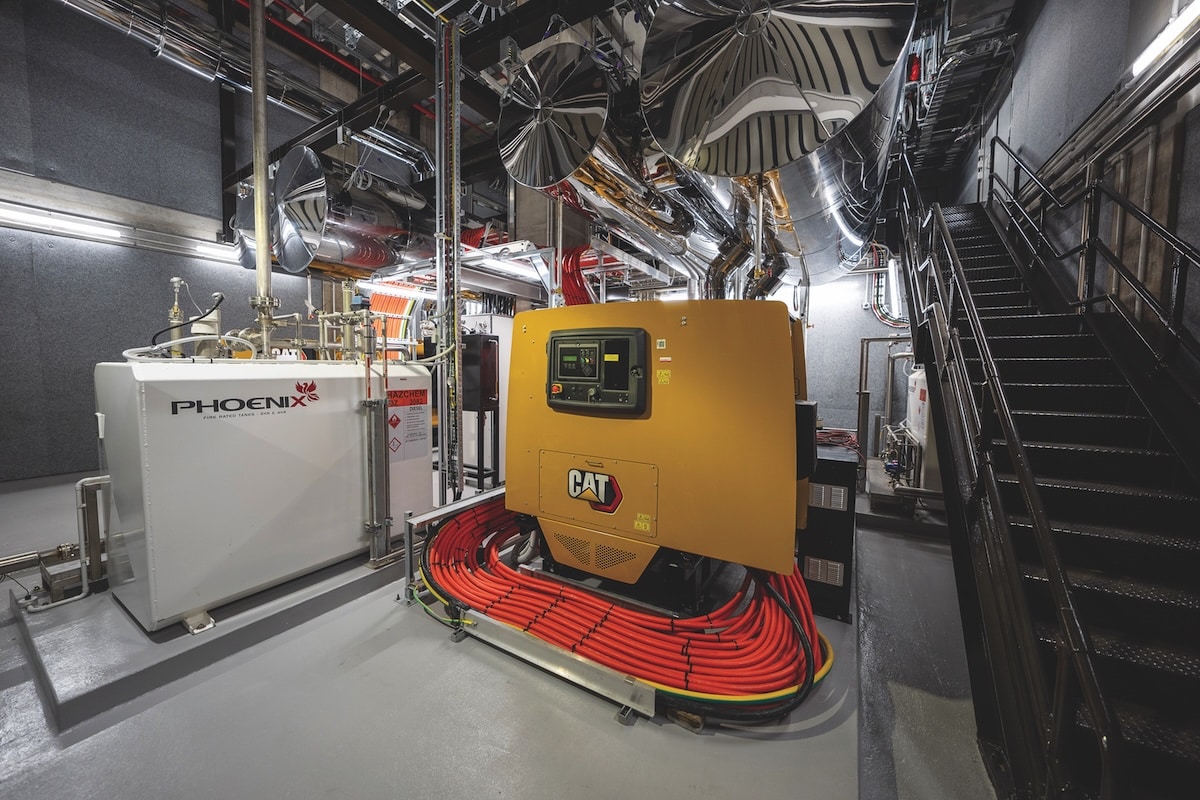 Backup generation helps the hospital maintain critical services during a widespread grid failure.