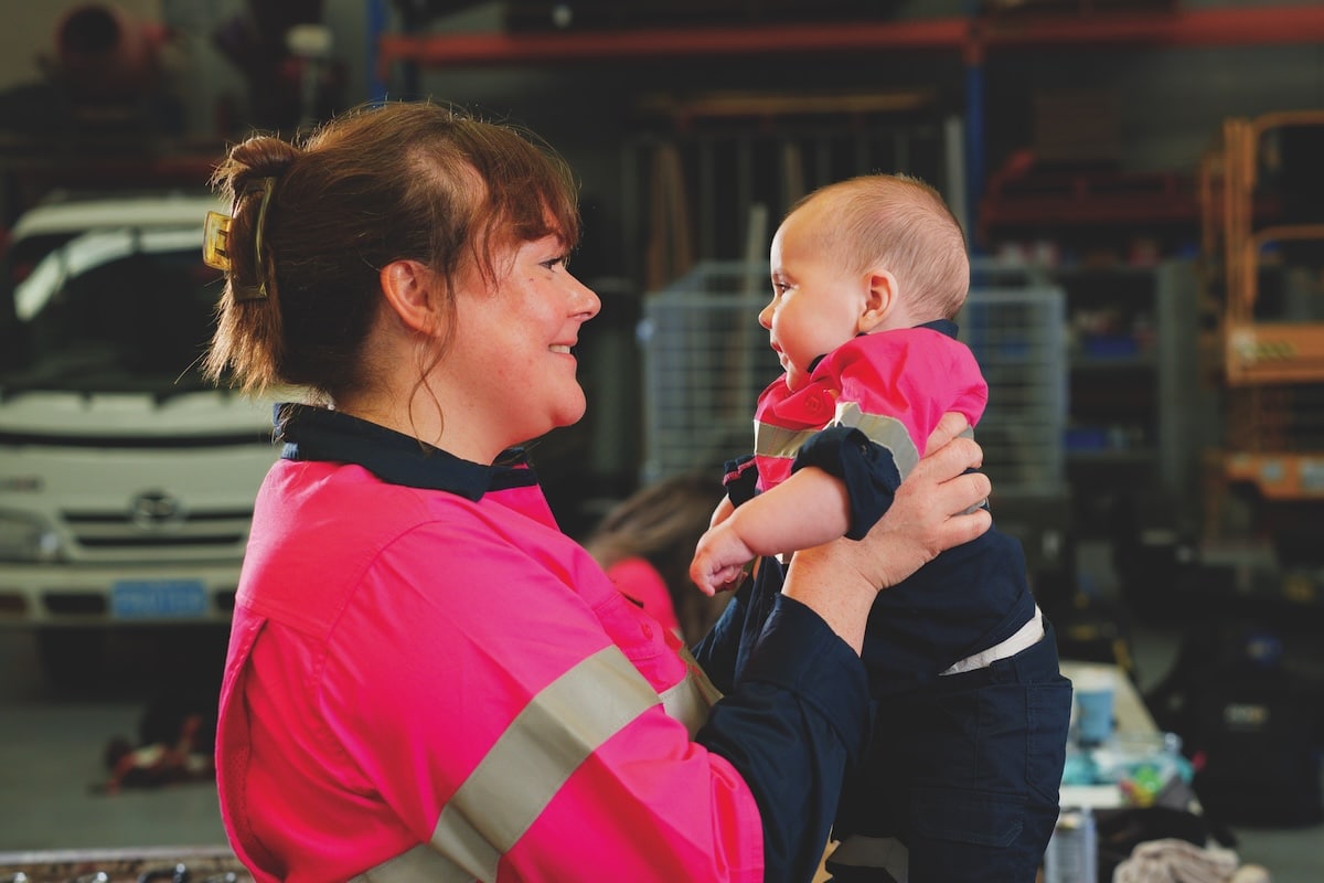 Watkins balances two businesses with raising two children under two, supported by her partner. (Image: Jeremy Taylor/Red Empire Media)